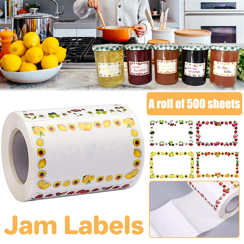 500 Sheets Decorative Self Adhesive Labels for Jars Notebooks Storage