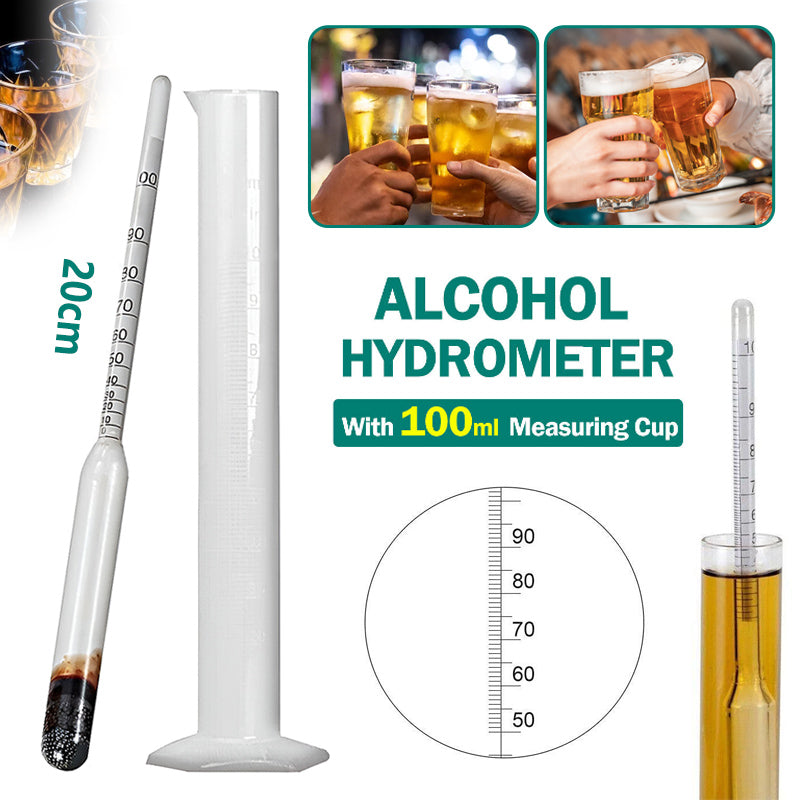 Alcohol Meter 0-100% Whiskey Moonshine Spirit Test
