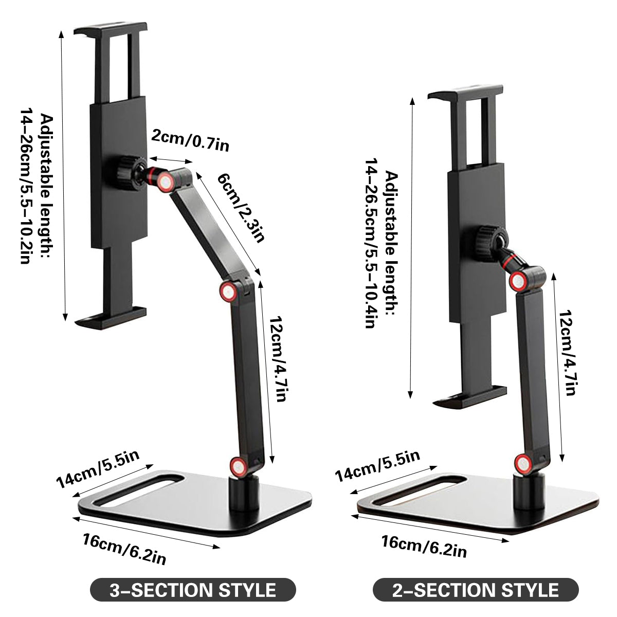 Folding Monitor Stand Adjustable Carbon Steel