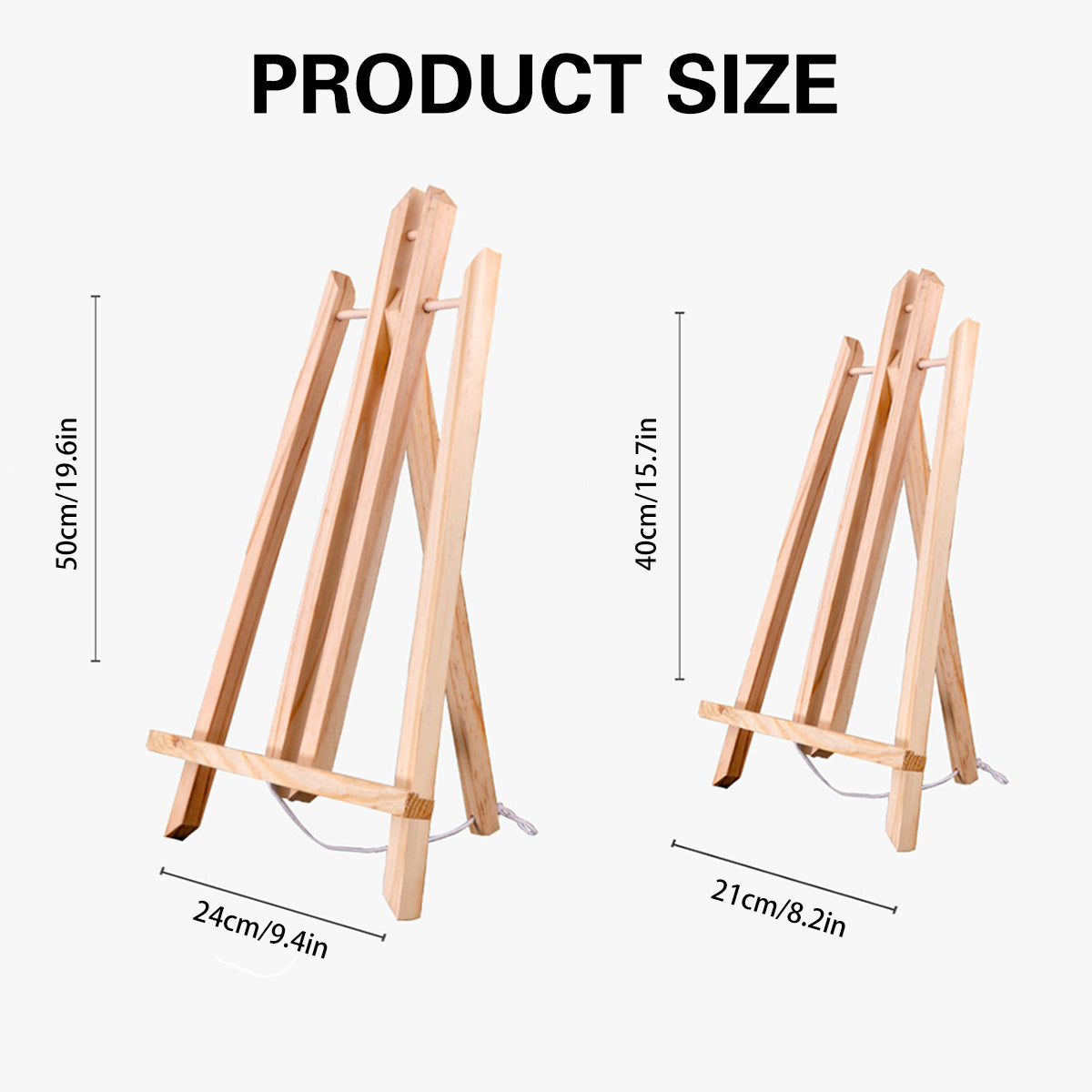 Tabletop Solid Wood Easel Adjustable Foldable Art Stand