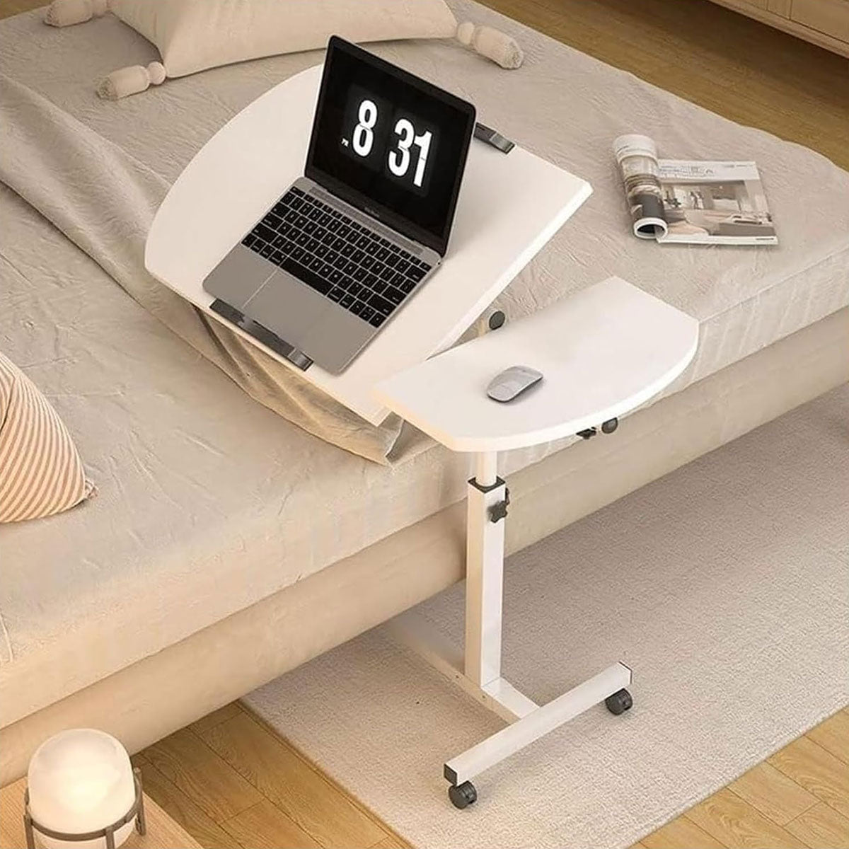 Adjustable Folding Computer Desk Stand with Tiltable Desktop