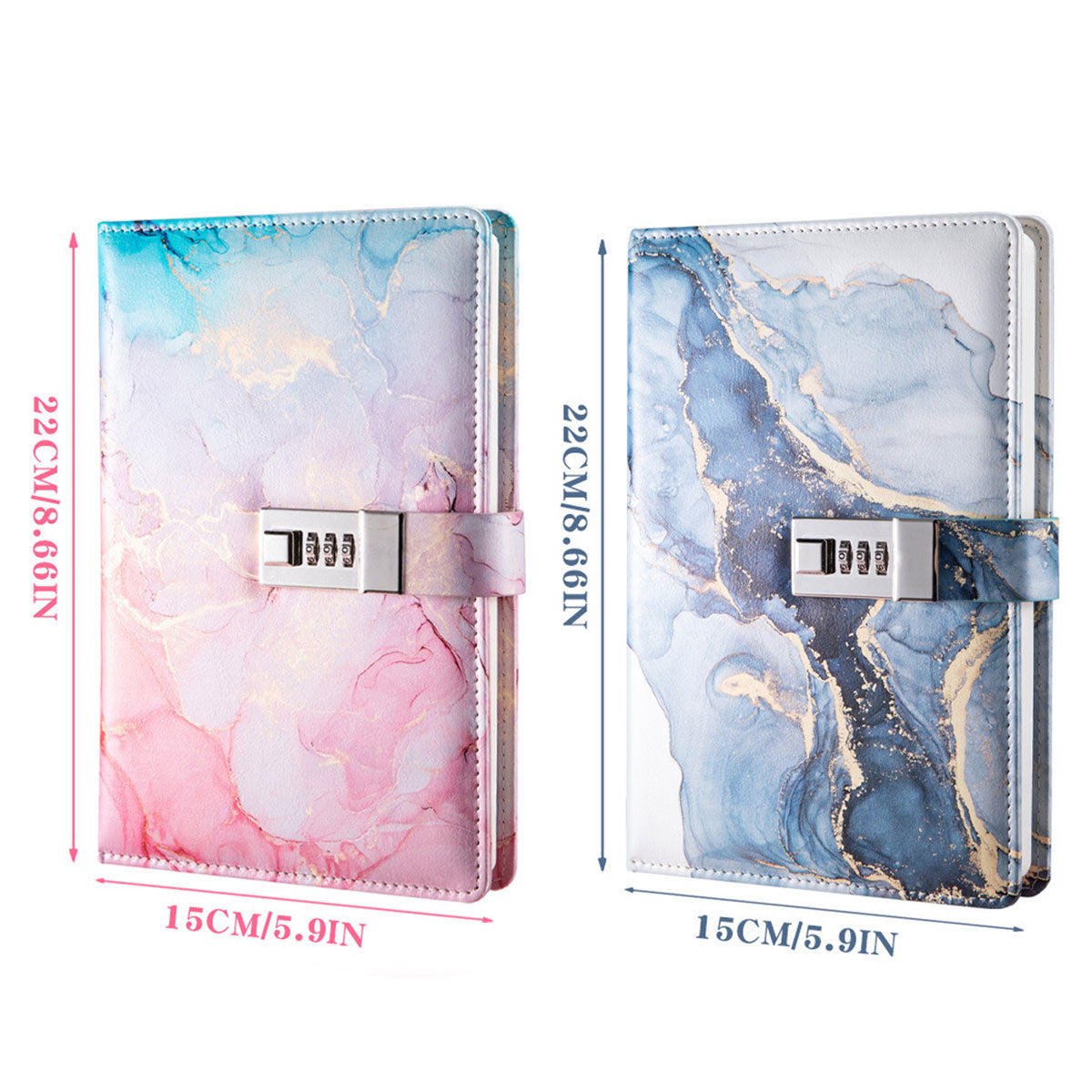 Lockable Password Notebook PU Cover for Planning
