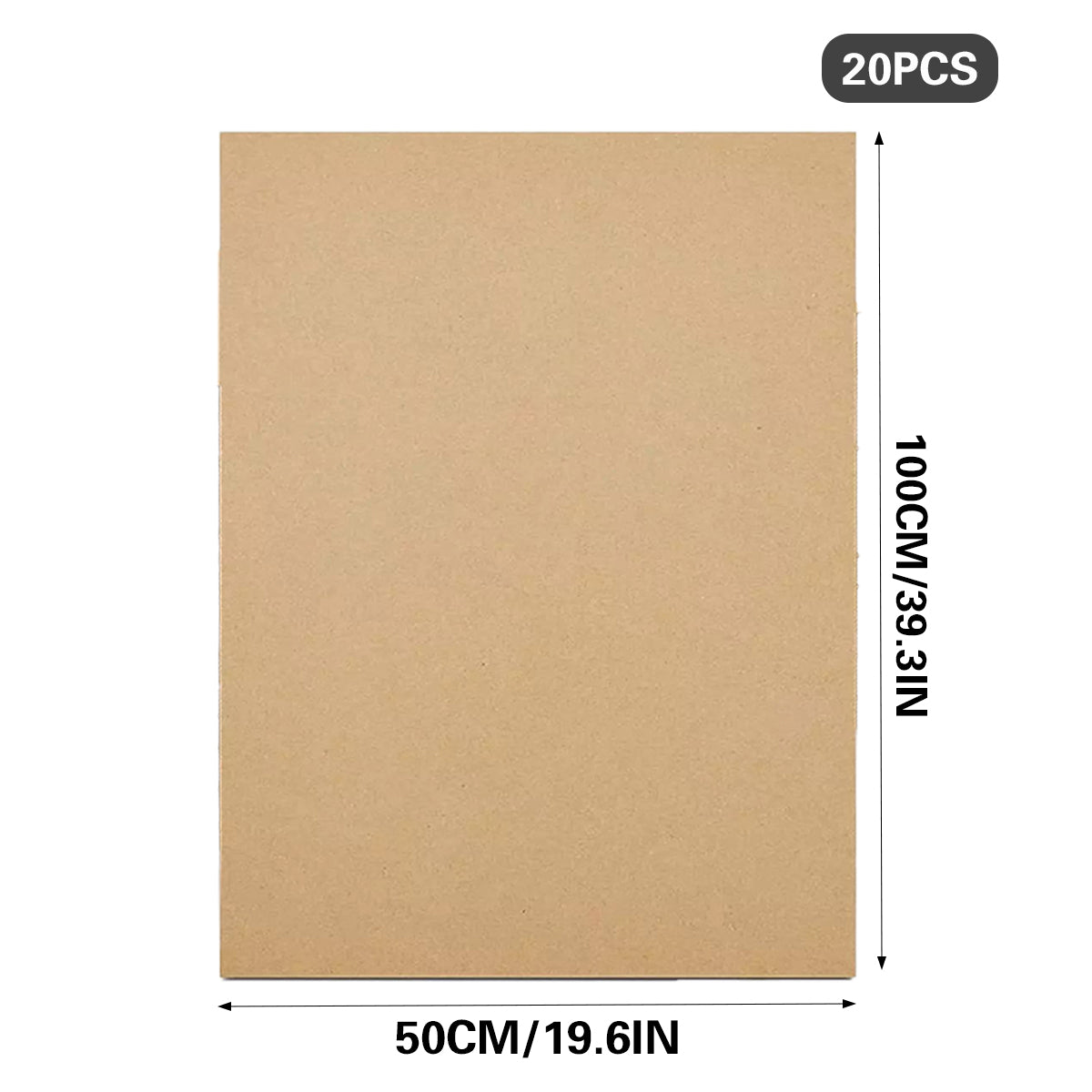 Corrugated Cardboard Sheets 20pcs 50x100cm