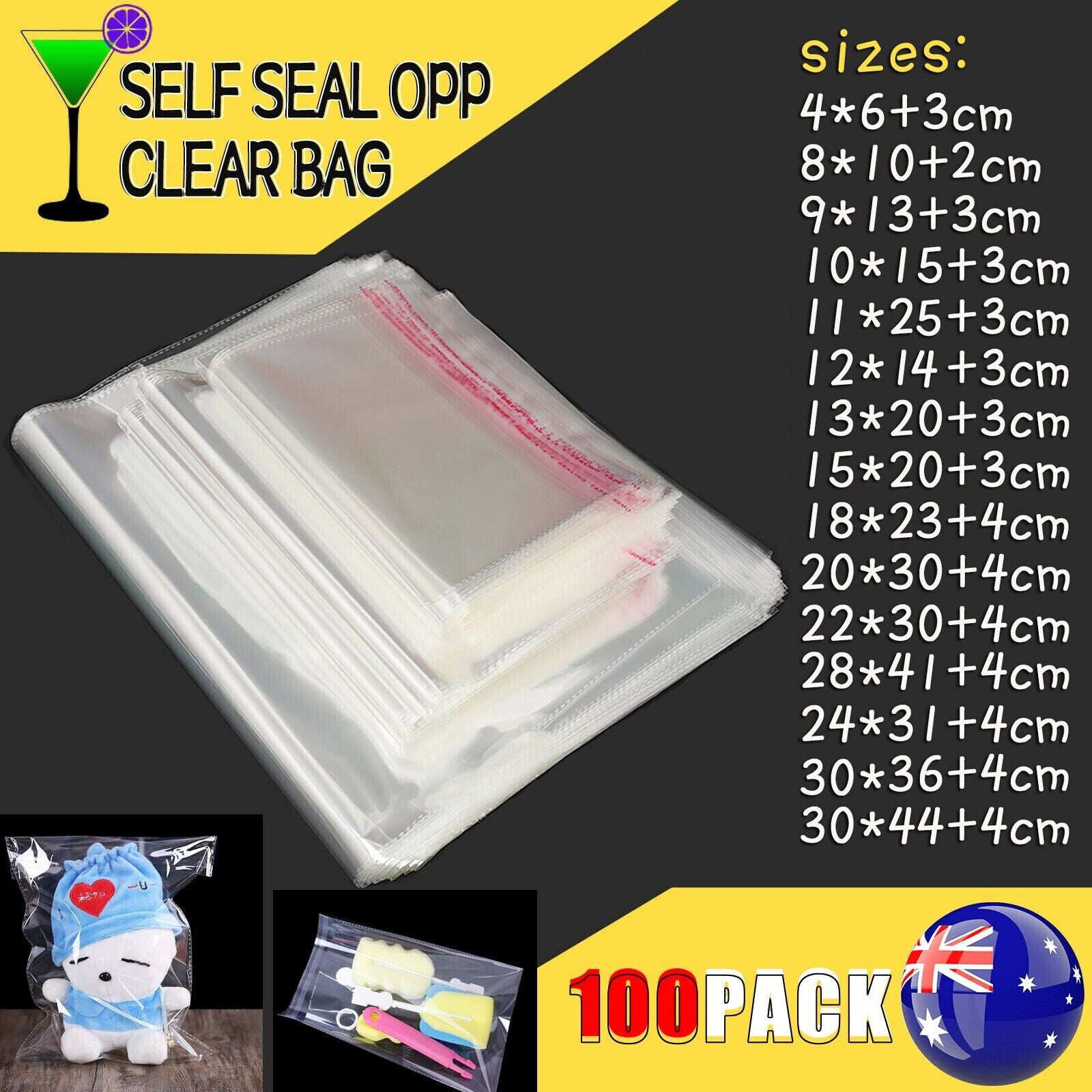 Self Seal Clear OPP Cellophane Bags Bulk Packaging