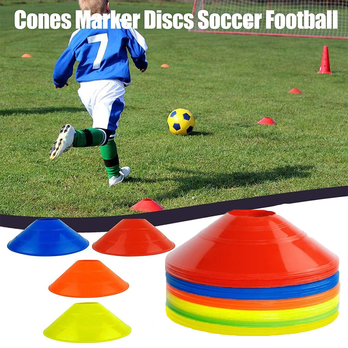 60pcs Sports Training Disc Cones Set