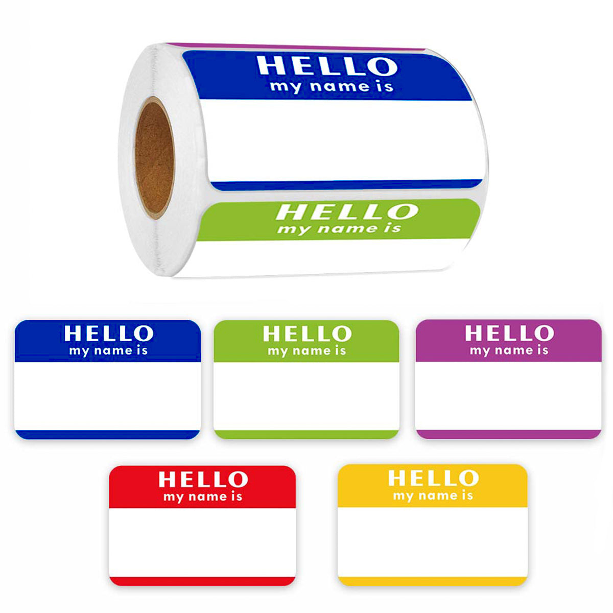 300 Pcs Cartoon Name Labels Hello My Name Is Stickers