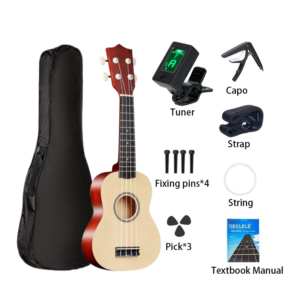21 Inch Ukulele Starter Kit for Kids and Beginners