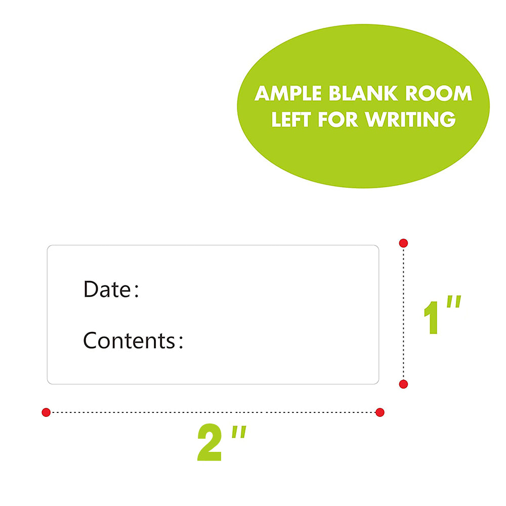 500 Pcs Food Storage Date Content Labels Removable Paper Roll