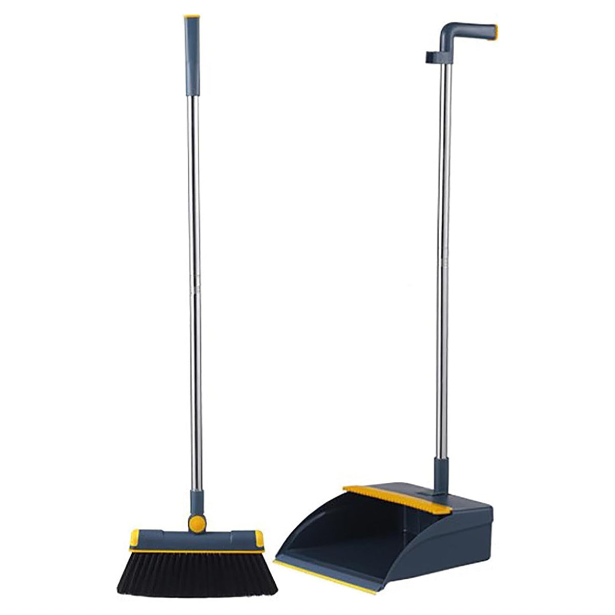 Folding Broom and Dustpan Set Rotating Head Comb