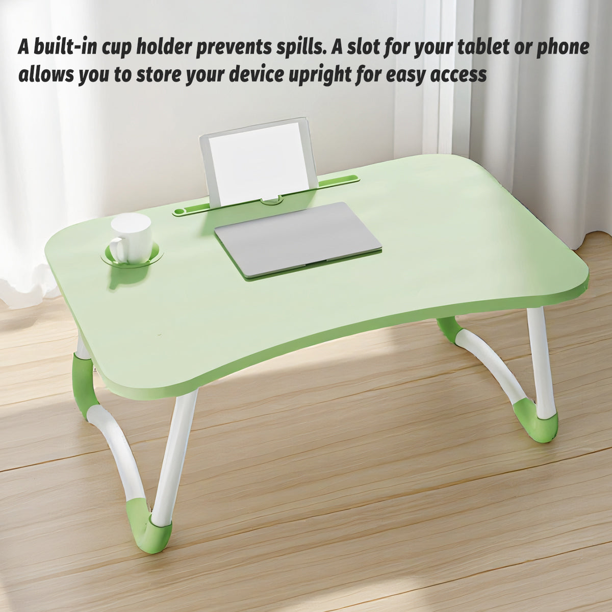 Foldable Bedside Small Table for Laptop and Books Use