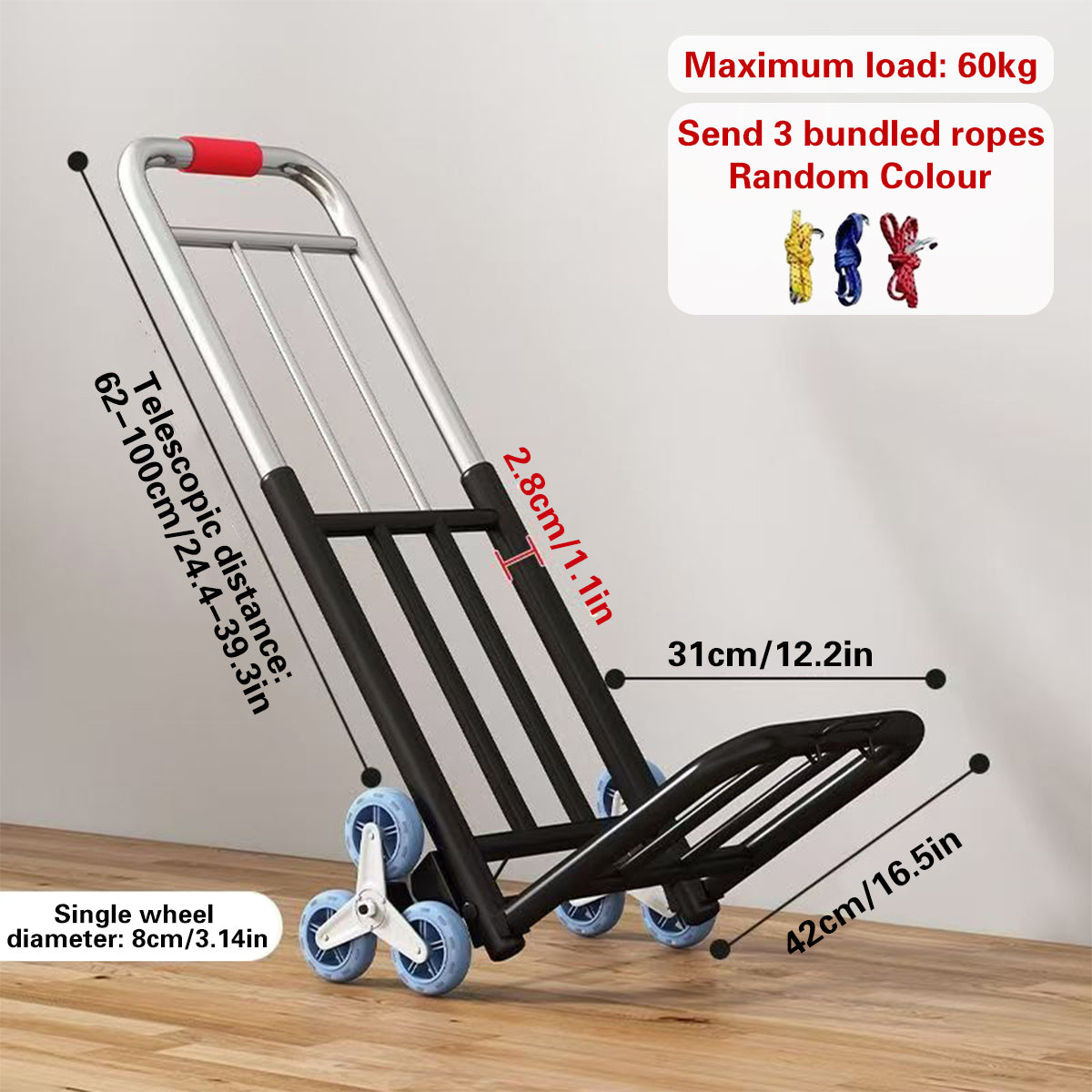 Portable Folding Transport Hand Truck Lightweight Heavy Duty