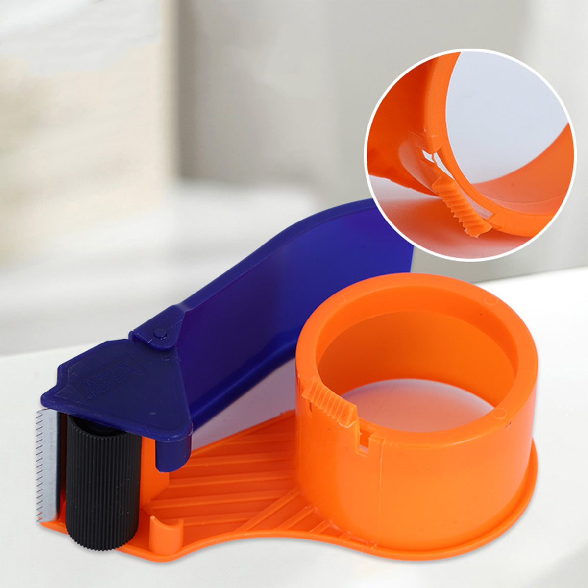 10 Pcs 5cm Tape Cutter Handheld Dispenser with Metal Blade