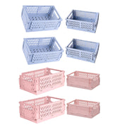 4 Pcs Foldable Storage Baskets Stackable Desktop Organiser