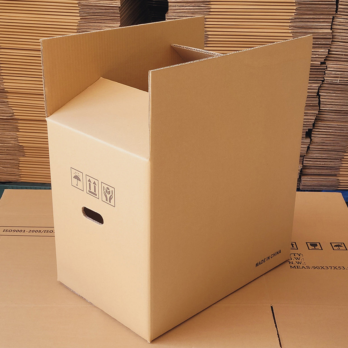10pcs Hard Cardboard Moving Boxes with Handles