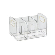 Acrylic Book Stand Transparent Storage Box with Pen Holder