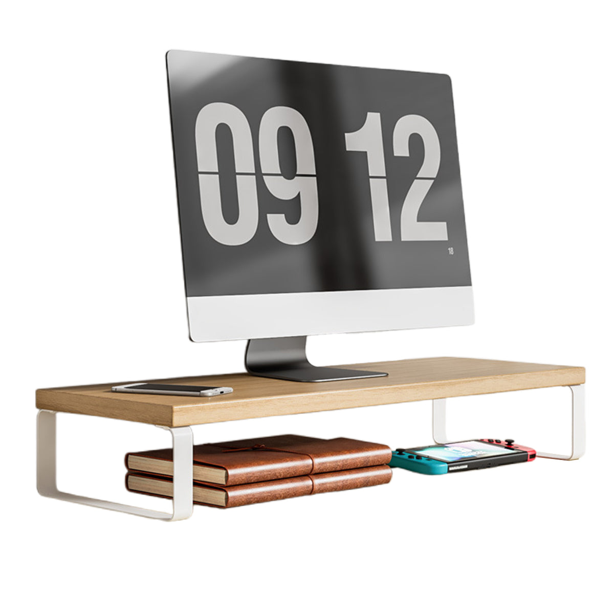 Monitor Stand Riser with Under-Shelf Storage