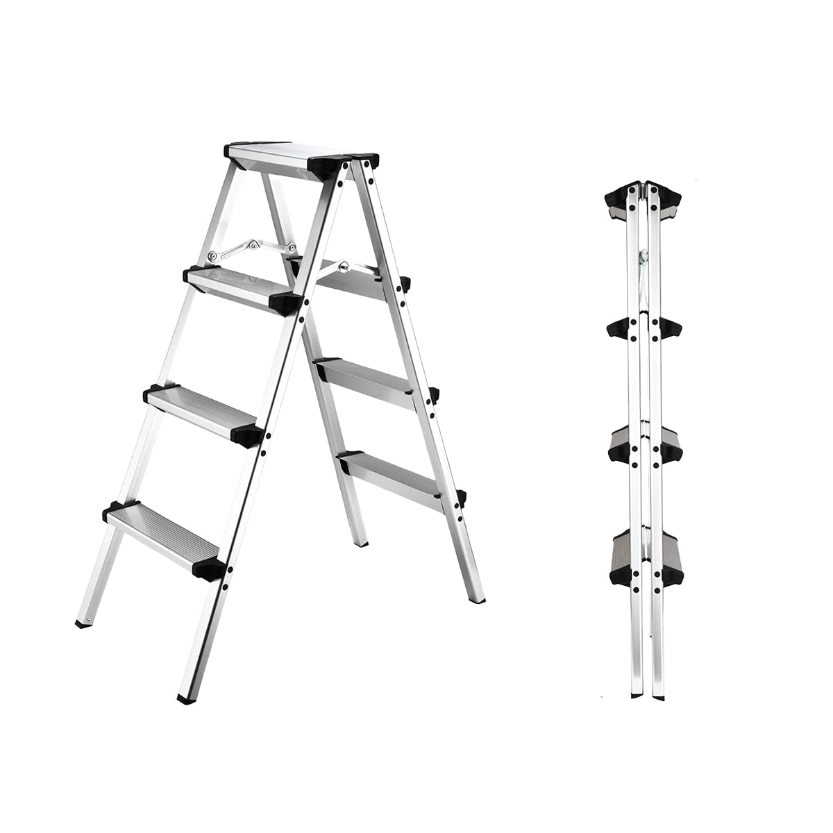 Double-Sided Aluminium Folding Ladder 4 or 6 Layer