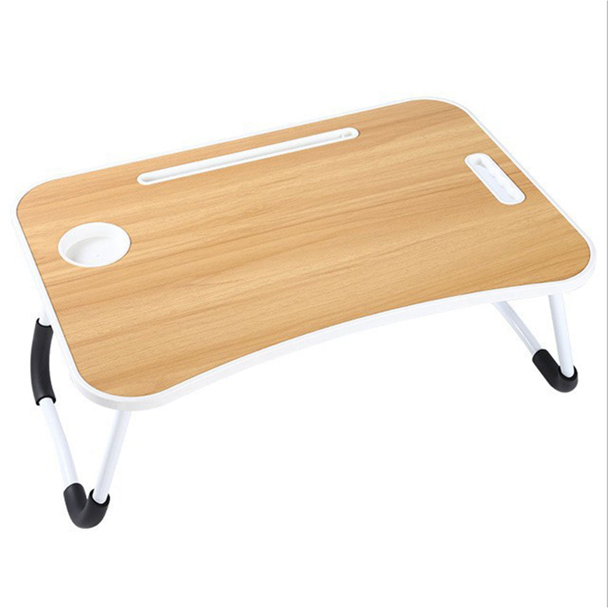 Foldable Laptop Bed Table Cup Slot and Device Stand