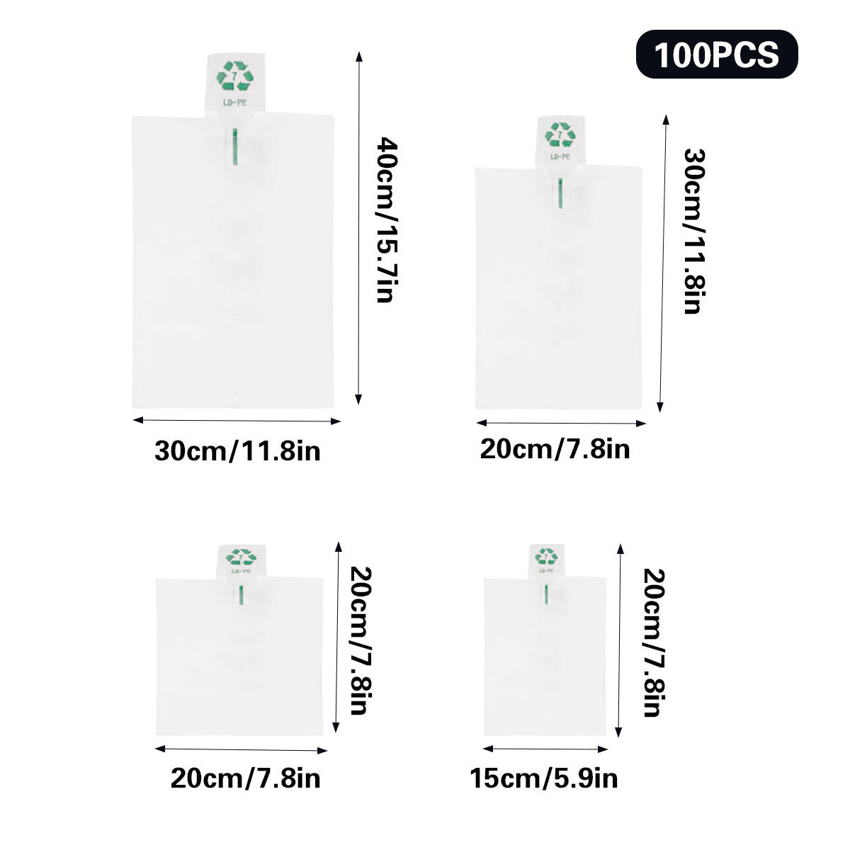 100pcs Inflatable Cushion Packaging Bags