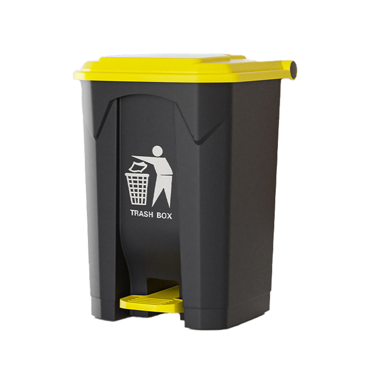 100L Pedal Trash Can with Lid and Elevated Base