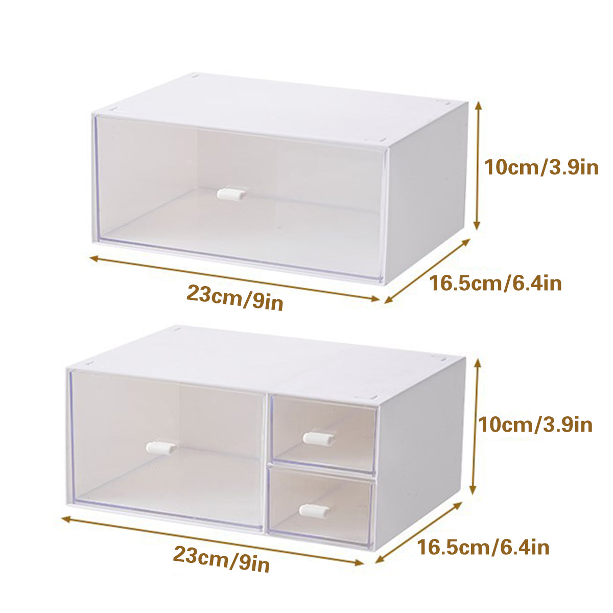 Clear Drawer Storage Box Desktop Organizer