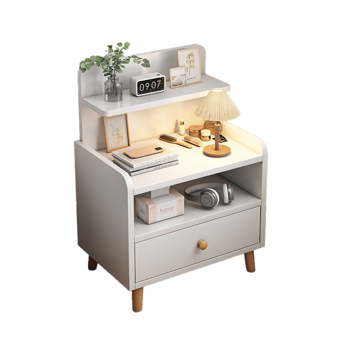 Minimalist Bedside Table Cabinet with Drawers