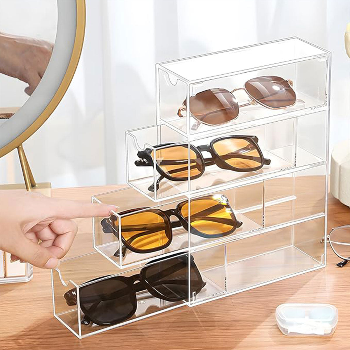 Stackable Acrylic Sunglasses Display Storage Box
