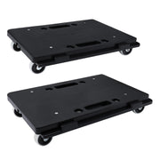 2 Pcs Rolling Utility Cart Silent Platform Trolley 50KG