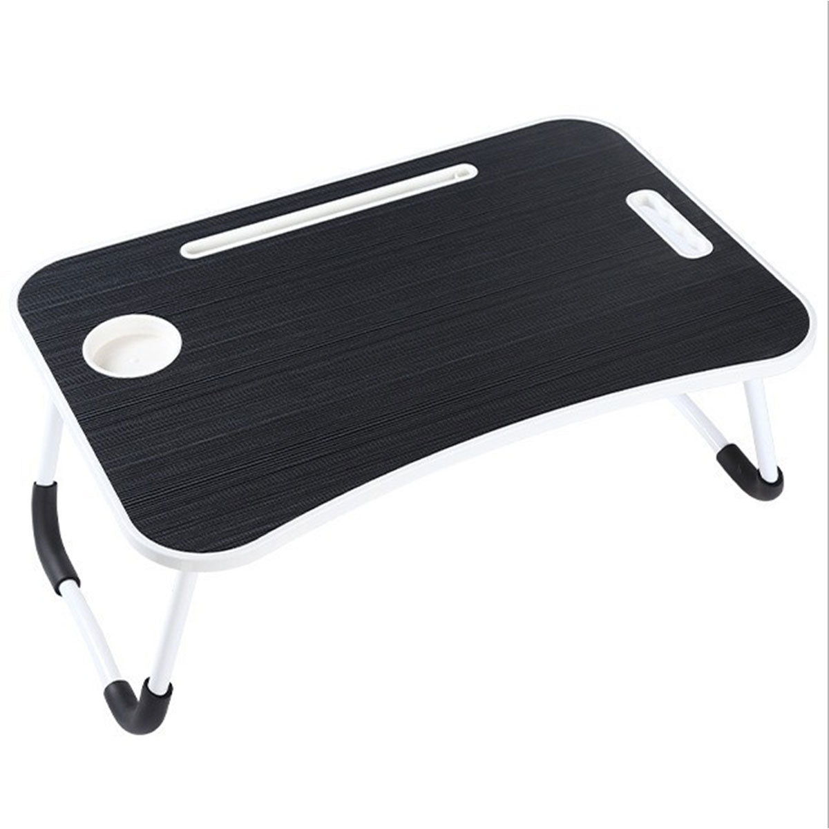 Foldable Laptop Bed Table Cup Slot and Device Stand
