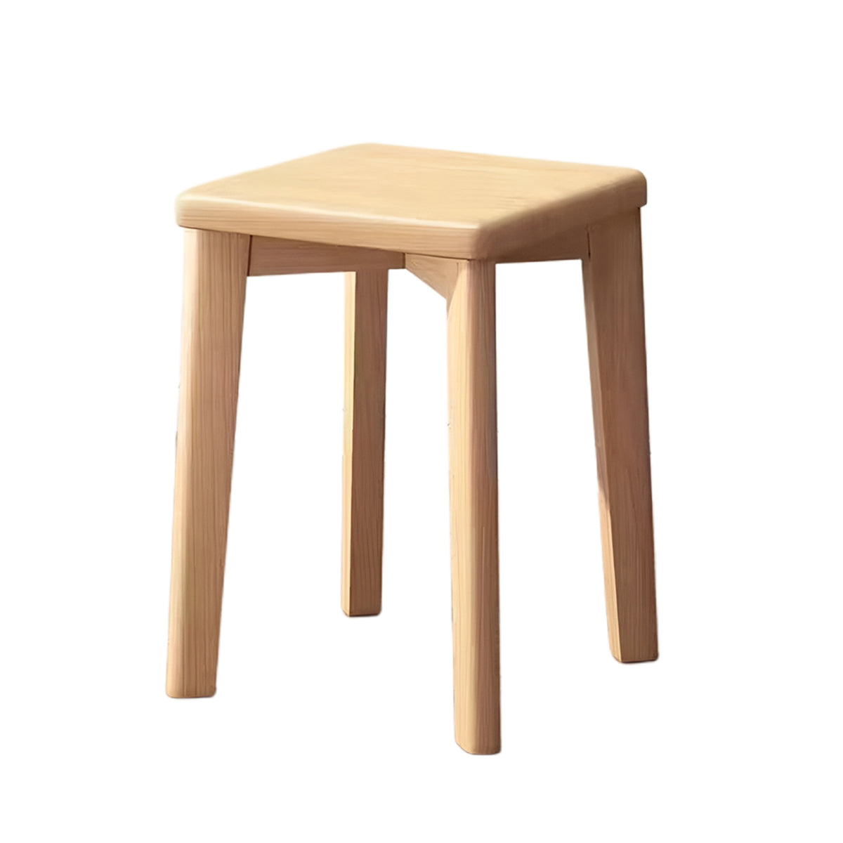 Solid Wood Square Stool for Dining Makeup Home