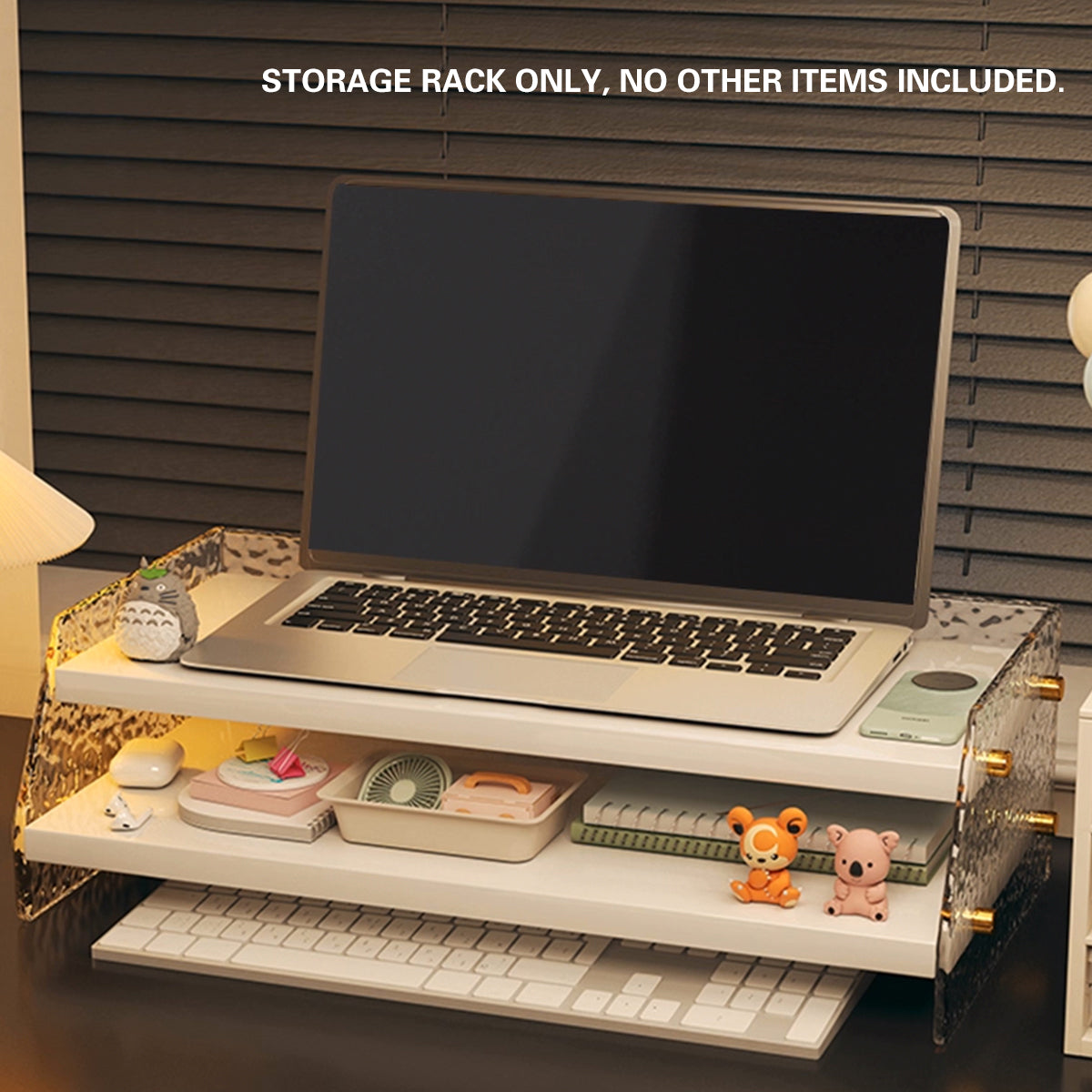 Acrylic Double-Layer Desktop Organiser for Monitor