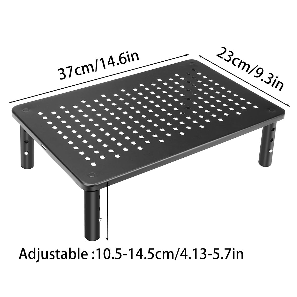 3-Height Adjustable Monitor Riser for Laptop Printer