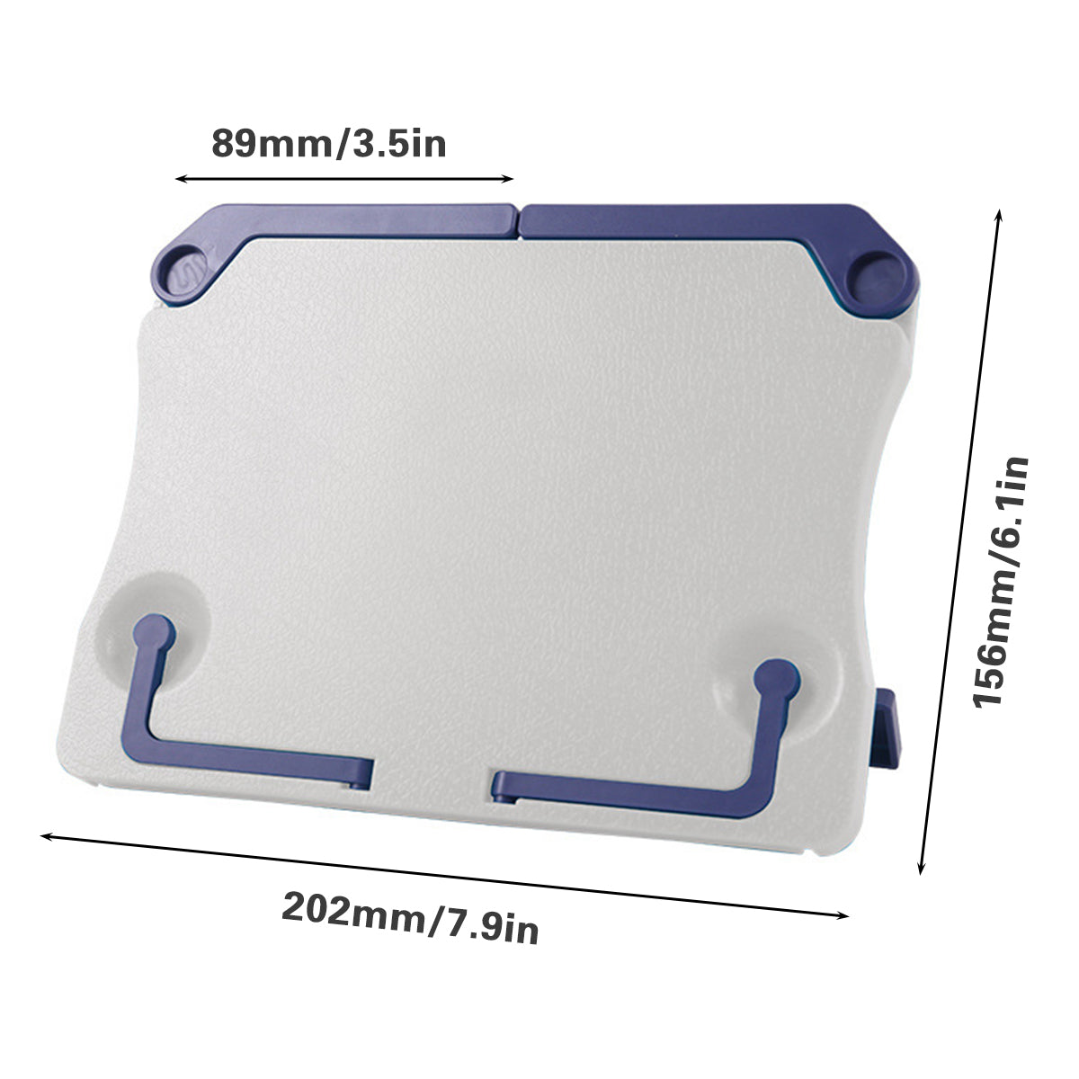 Portable Adjustable Plastic Bookshelf with Anti-Slip Base