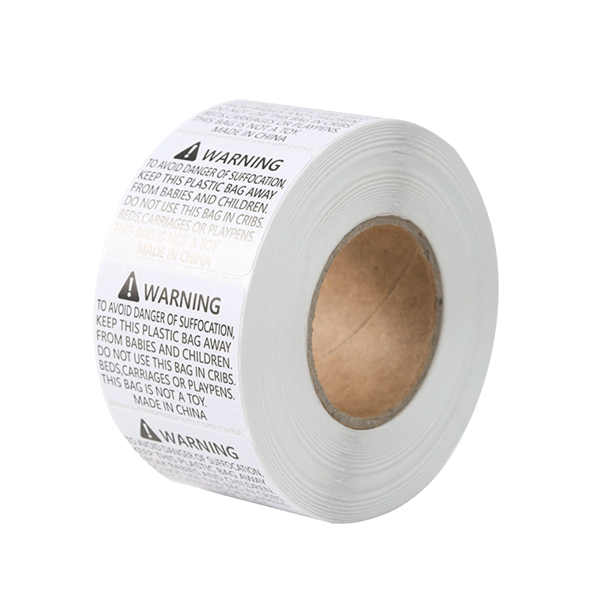 Anti-Choking Warning Labels for Plastic Bags