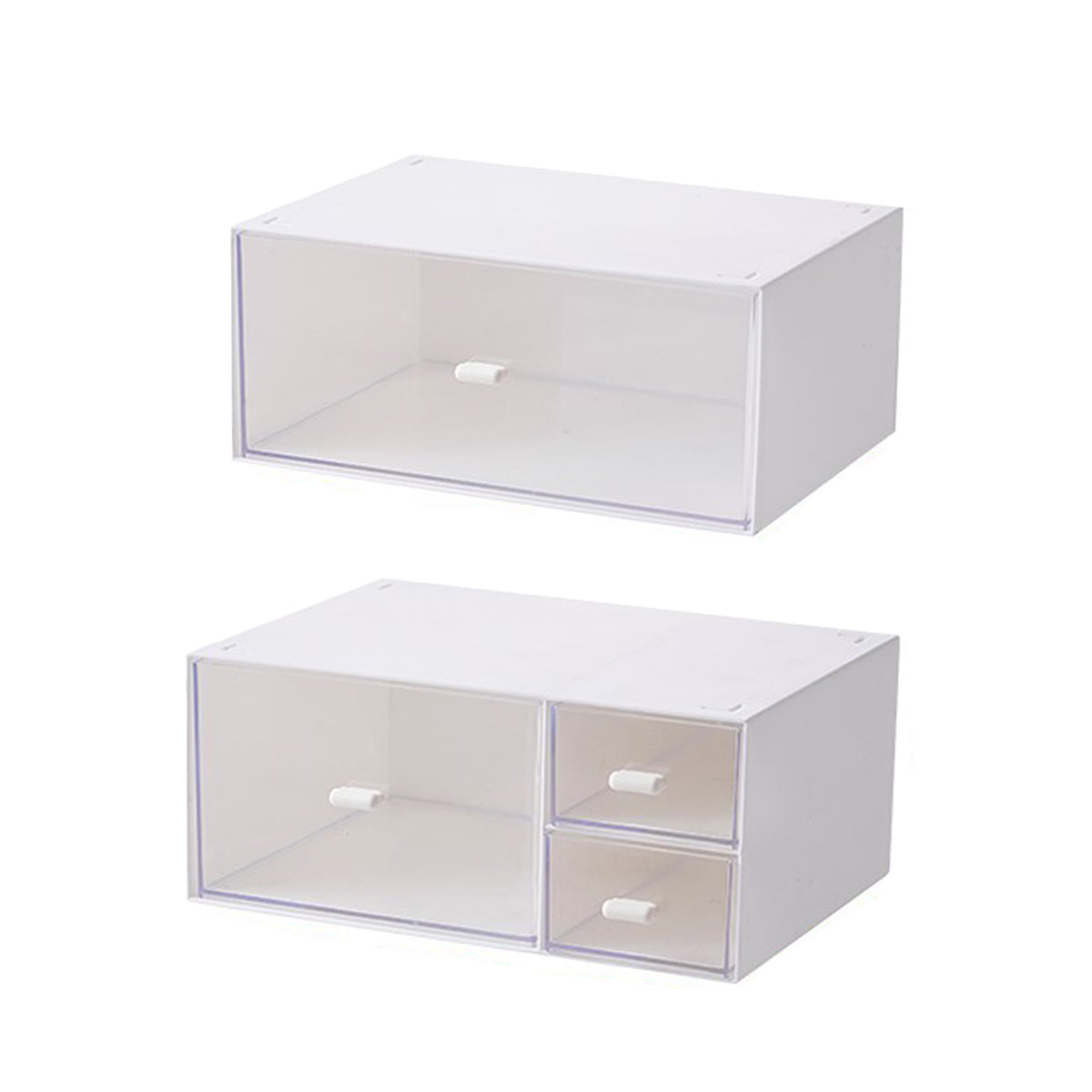 Clear Drawer Storage Box Desktop Organizer