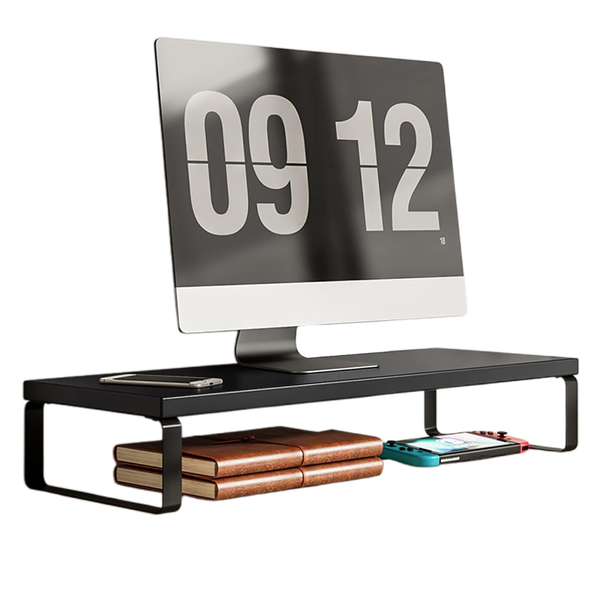 Monitor Stand Riser with Under-Shelf Storage