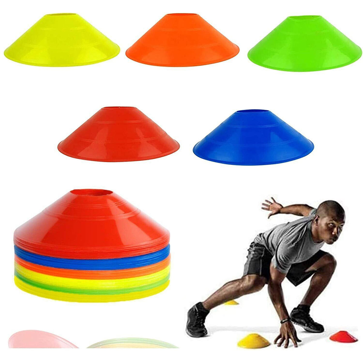 60pcs Sports Training Disc Cones Set