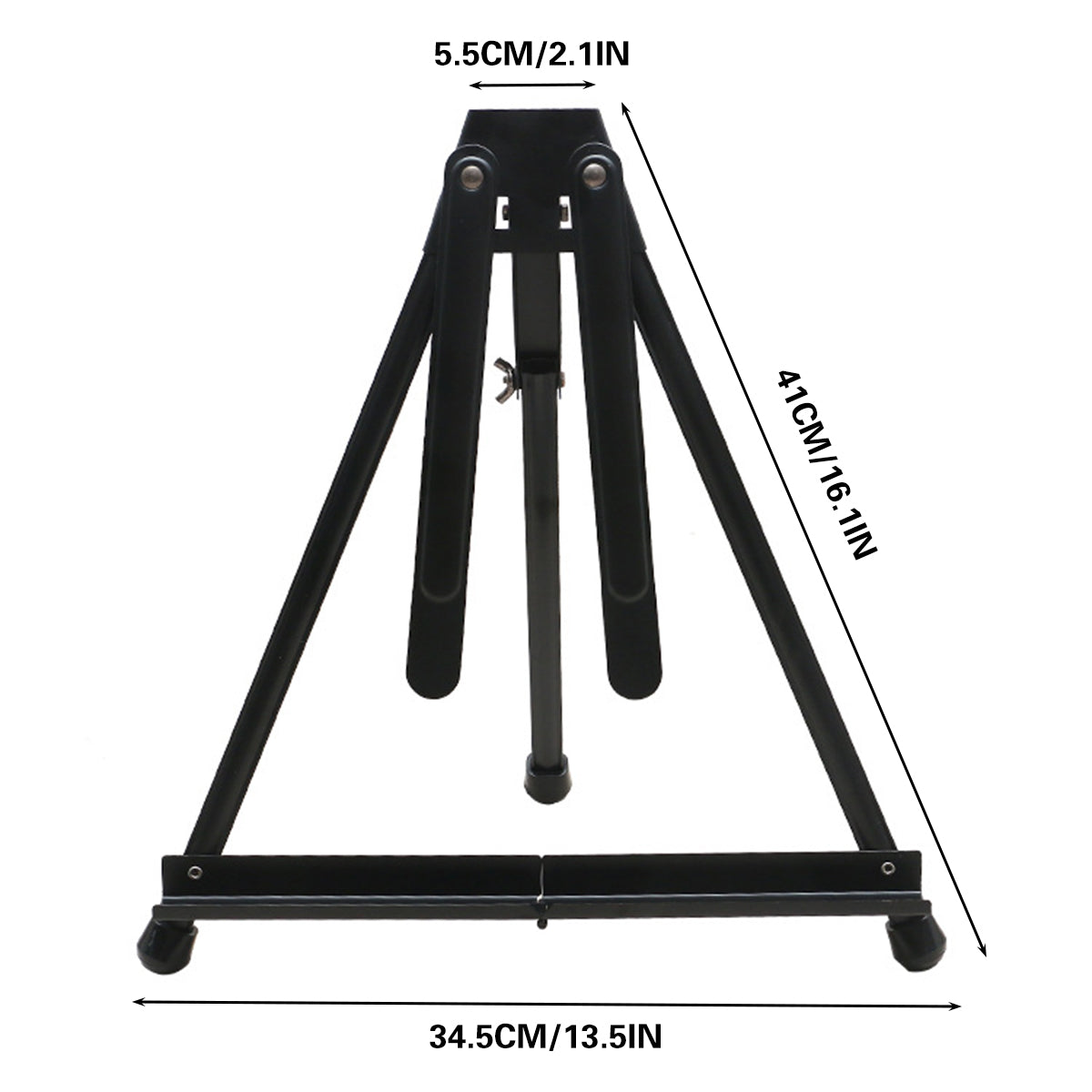 Black Aluminum Tabletop Display Easel Adjustable Tripod Stand