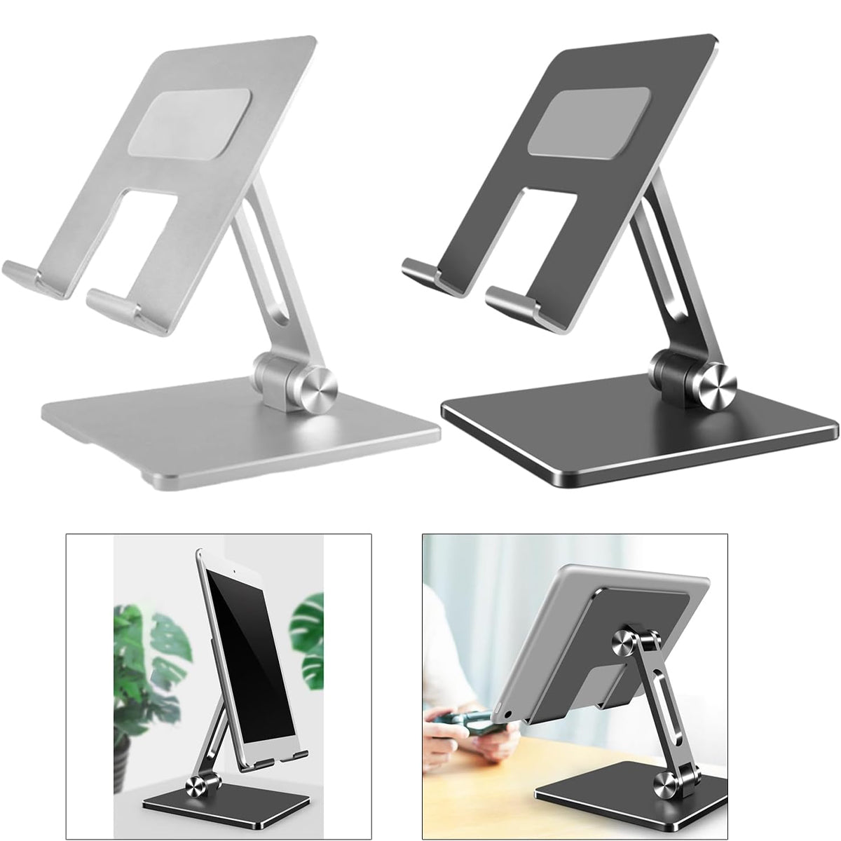 Foldable Aluminium Tablet Stand for iPad and Phone