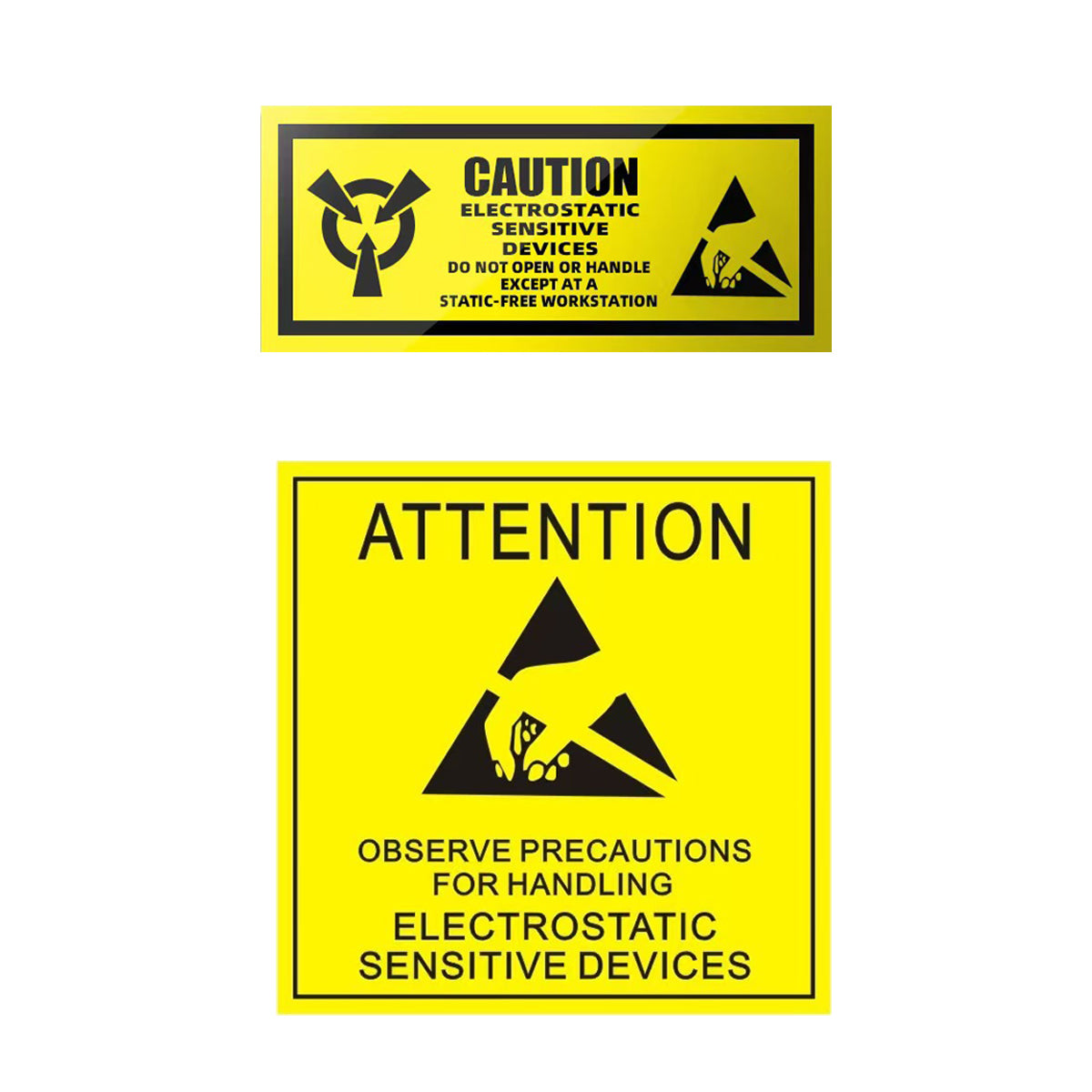 Anti-Static Warning Sticker Labels for Electronics