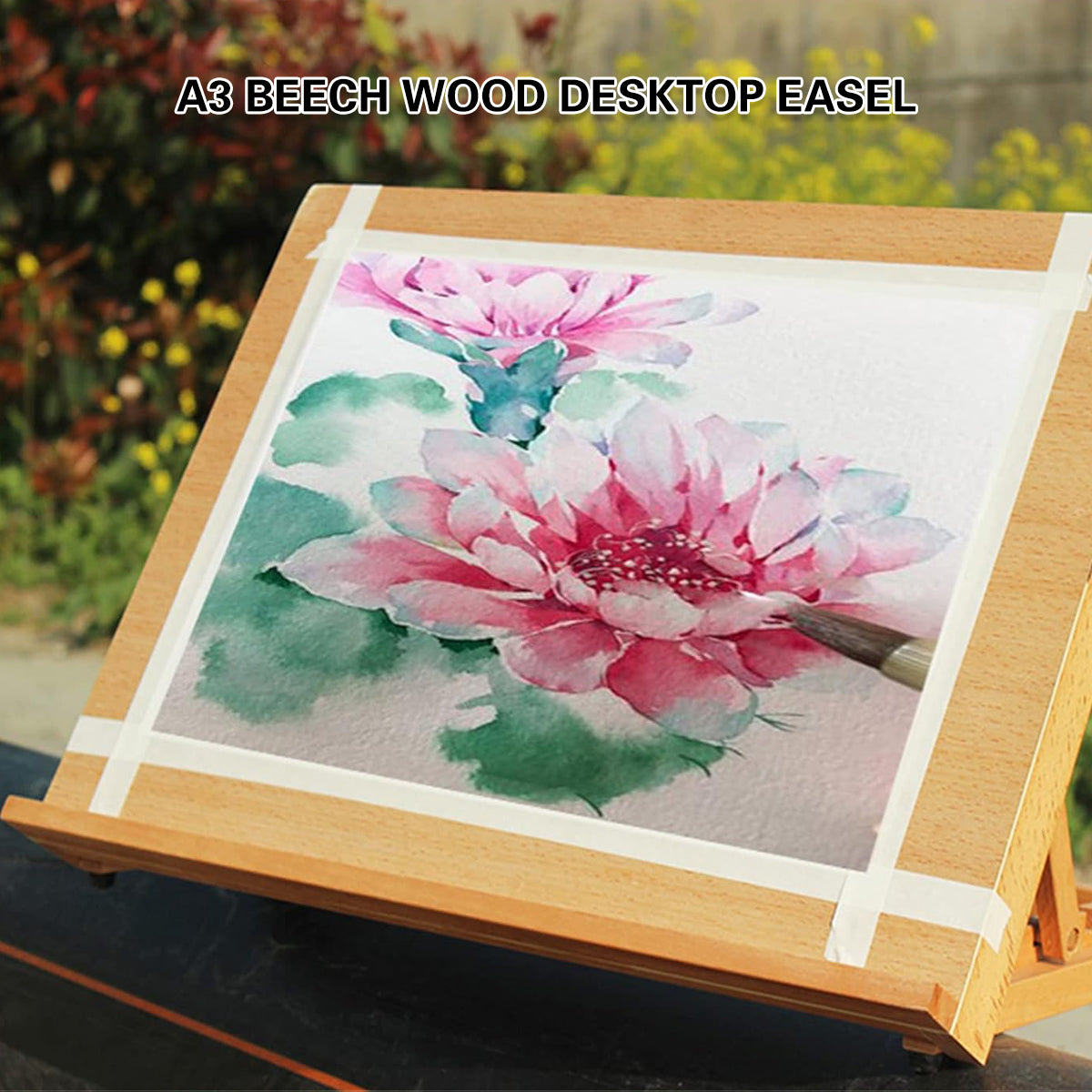 Tabletop Solid Wood Easel Adjustable Wooden Display Stand