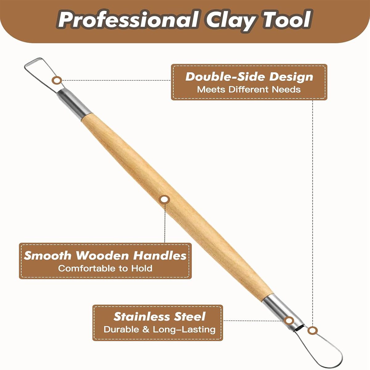 8 Pcs Pottery Sculpting Tool Set for Art Craft Use