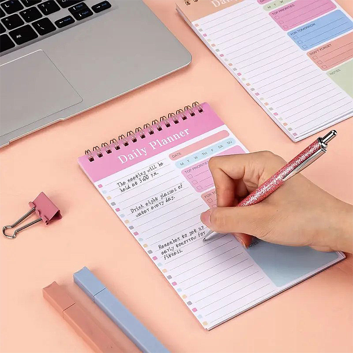 20 Pcs Spiral Week Planner Notebooks 30 Pages Pastel Colours