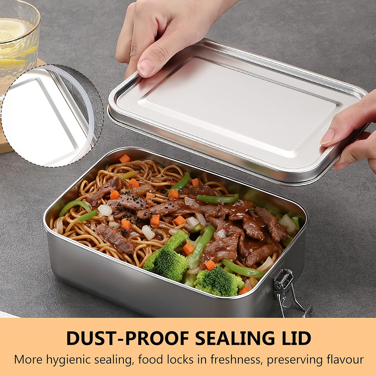 304 Stainless Steel Lunch Box Leakproof Storage