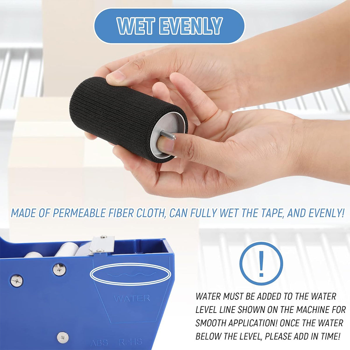 Water Activated Kraft Tape Dispenser for Boxes