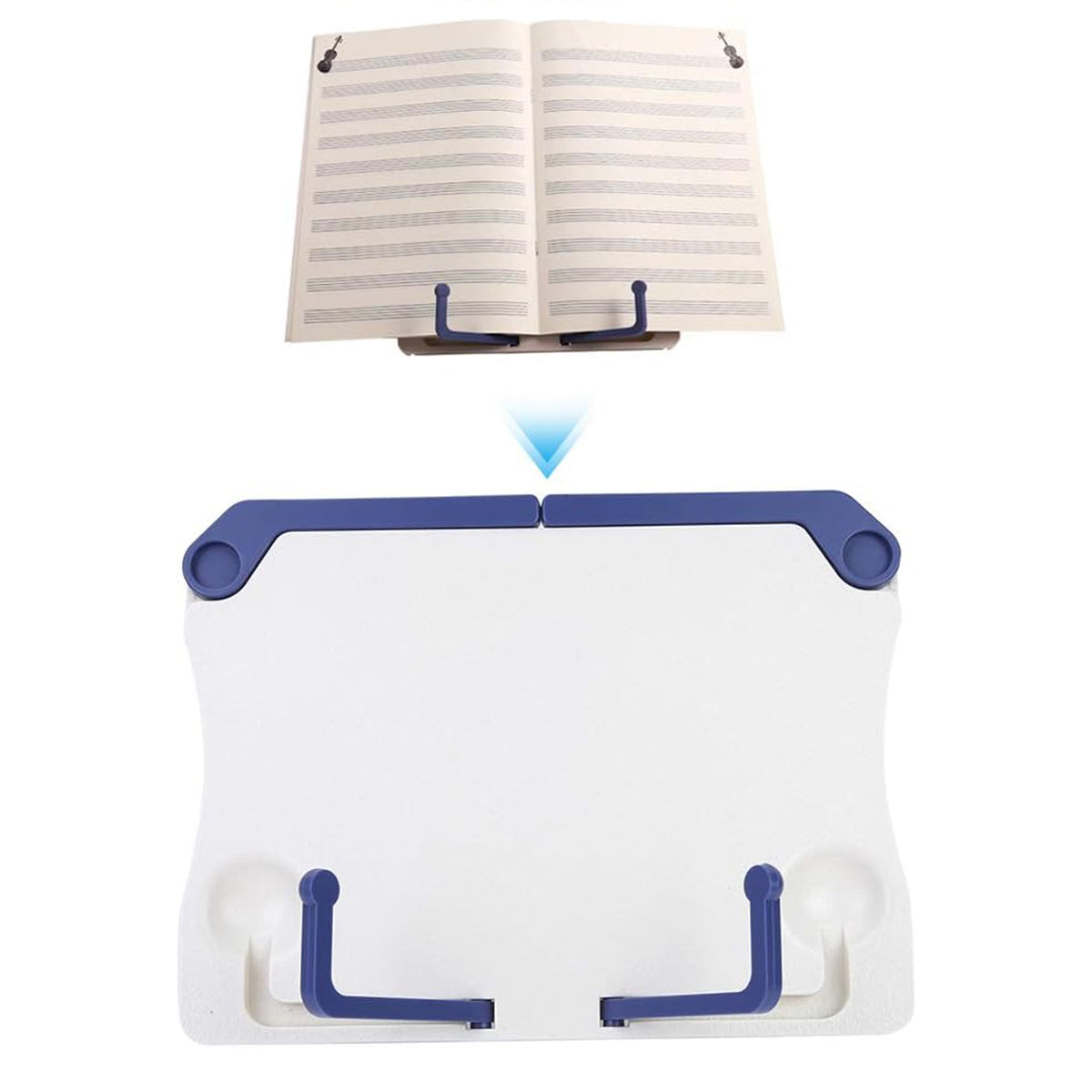 Portable Adjustable Plastic Bookshelf with Anti-Slip Base