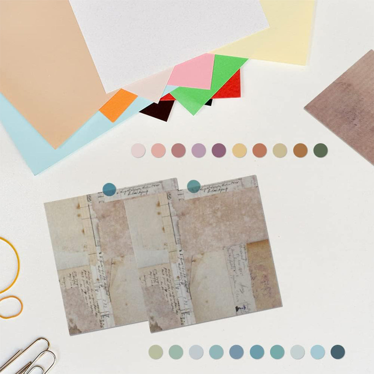 9 Pcs Washi Tape Set Dot Gradient Stickers for Scrapbooking and Journaling