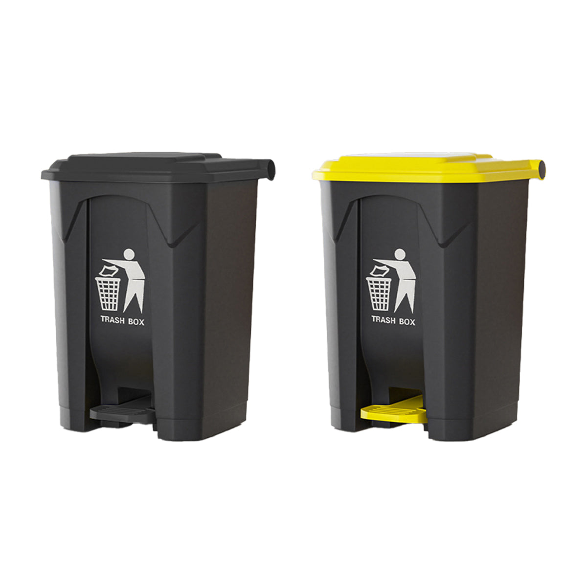 100L Pedal Trash Can with Lid and Elevated Base