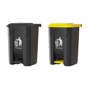 100L Pedal Trash Can with Lid and Elevated Base
