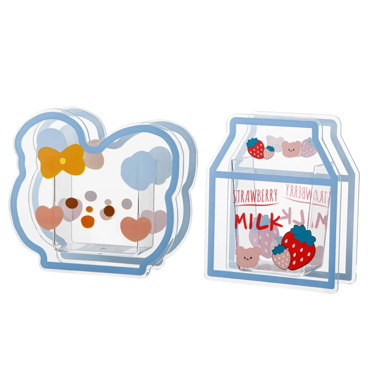 Acrylic Cartoon Pen Holder Cute Desk Organizer for Stationery